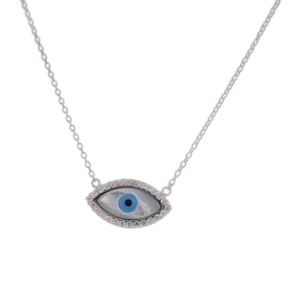 Silver Evil Eye Pendant