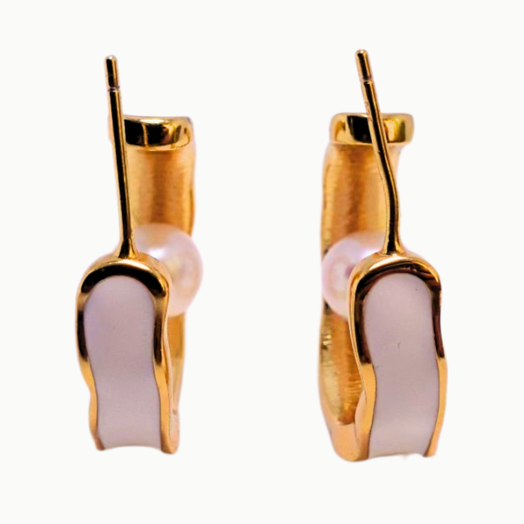 Tide Pearl Hoops